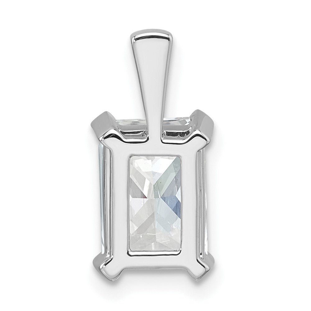14k White Gold 2 1/2 Ct. Certified Lab Grown Diamond VS/SI+ G+ Radiant Four Prong Pendant