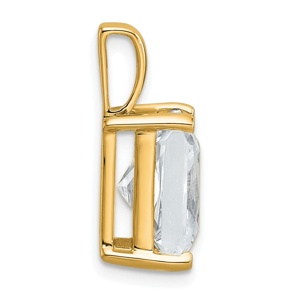 14k Yellow Gold 5 Ct. Lab Grown Diamond VS/SI+ G+ Radiant Complete Four Prong Pendant