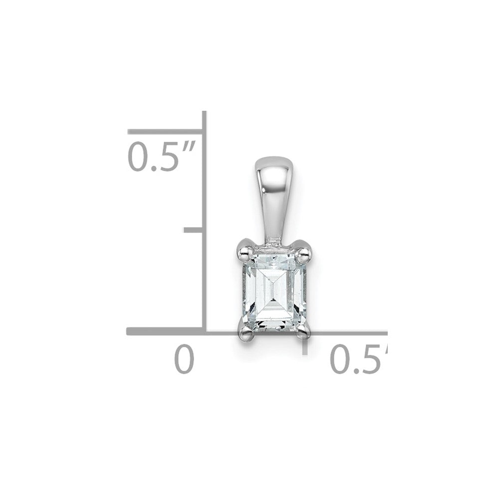 14k White Gold 1/2 Ct. Certified Lab Grown Diamond VS/SI+ G+ Emerald Four Prong Pendant