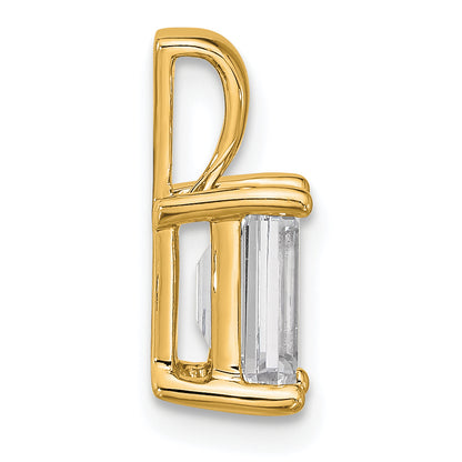 14k Yellow Gold 1 1/2 Ct. Certified Lab Grown Diamond VS/SI+ G+ Emerald Four Prong Pendant