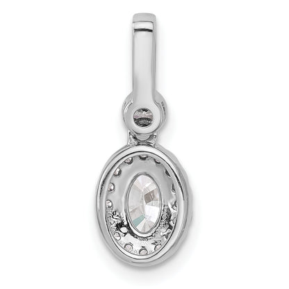 14k White Gold 14kw Lab Grown Diamond 0.75ctw Oval VS+ F+ Pendant