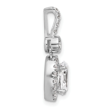 14k White Gold 14kw Lab Grown Diamond 1.5ctw Oval VS+ F+ Pendant