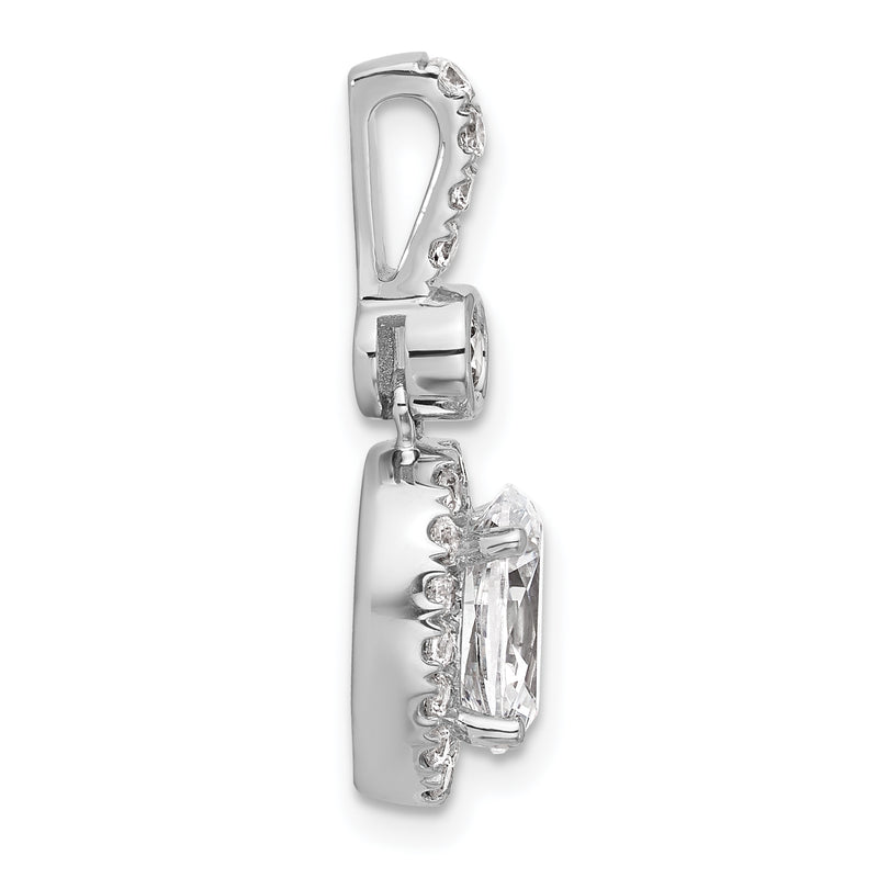 14k White Gold 14kw Lab Grown Diamond 1.5ctw Oval VS+ F+ Pendant