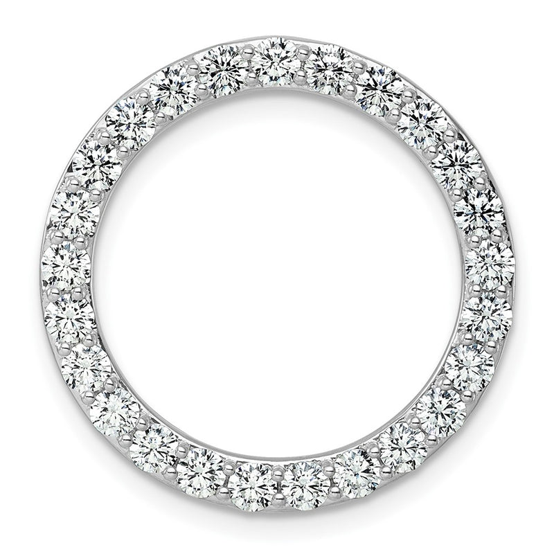 14k White Gold 14k White Gold 2 carat Lab Grown Diamond VS+ F+ Circle Chain Slide Pendant