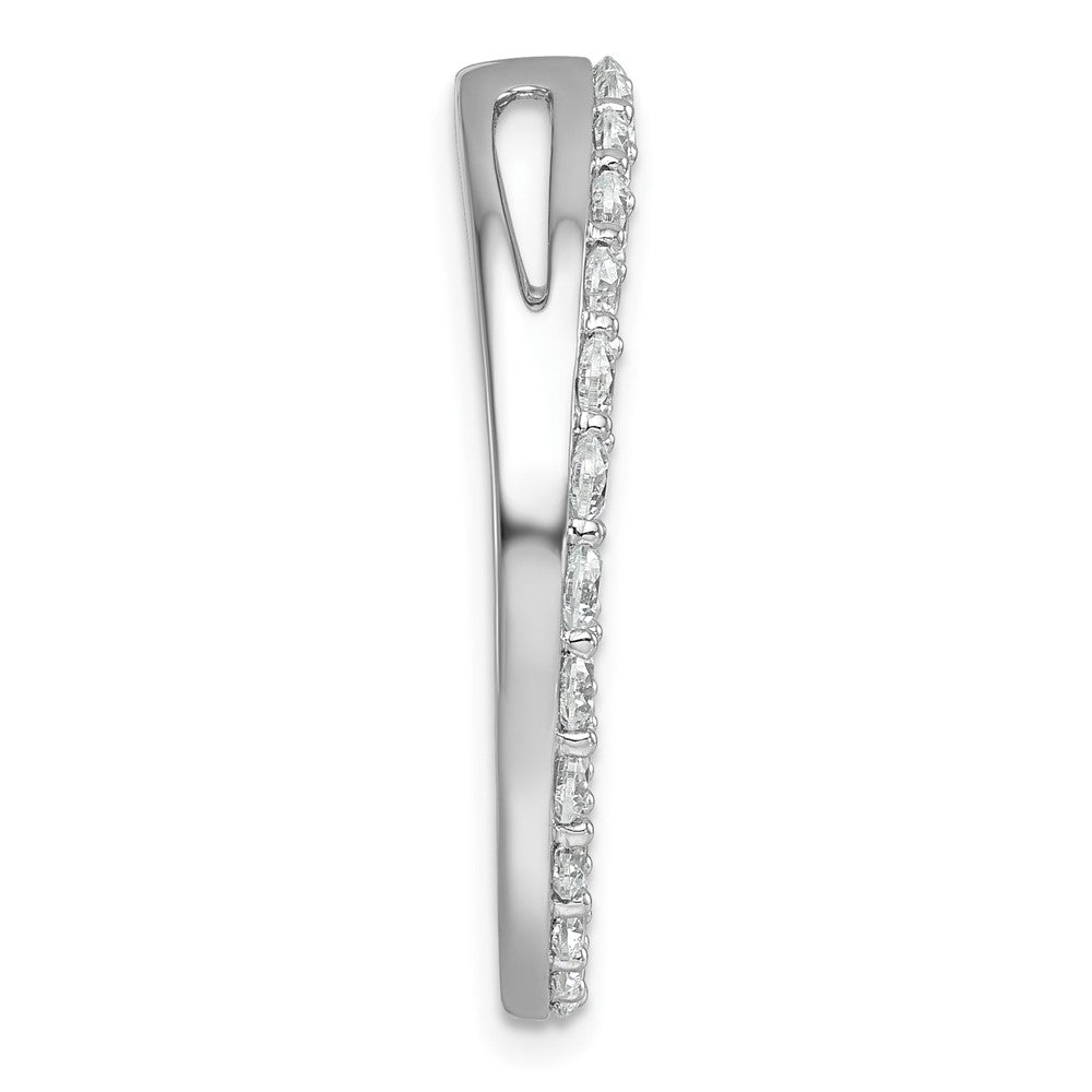 14k White Gold 14k White Gold 3 carat Lab Grown Diamond VS+ F+ Circle Chain Slide Pendant