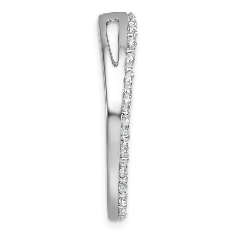 14k White Gold 14k White Gold 3 carat Lab Grown Diamond VS+ F+ Circle Chain Slide Pendant