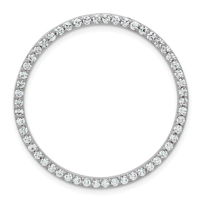 14k White Gold 14k White Gold 1 carat Lab Grown Diamond VS+ F+ Circle Chain Slide Pendant