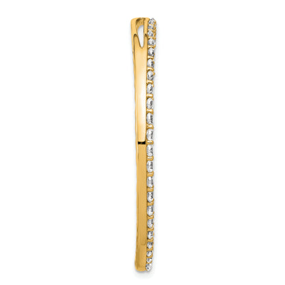 14k Yellow Gold 14k 3 carat Lab Grown Diamond VS+ F+ Circle Chain Slide Pendant