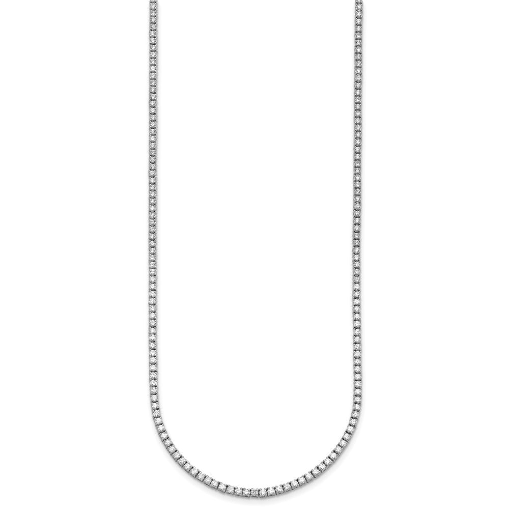 14k White Gold 4 1/2 Ct. Lab Grown Diamond VS/SI+ G+ Round 18 inch Straight Tennis Necklace