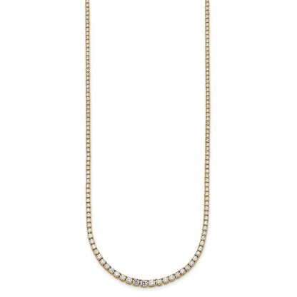 14k Yellow Gold 5 3/8 Ct. Lab Grown Diamond VS/SI+ G+ 18 inch Graduated Tennis Necklace
