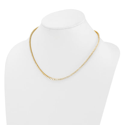 14k Yellow Gold 5 3/8 Ct. Lab Grown Diamond VS/SI+ G+ 18 inch Graduated Tennis Necklace
