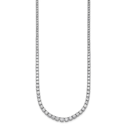 14k White Gold 14 1/2 Ct. Lab Grown Diamond VS/SI+ G+ 18 inch Graduated Tennis Necklace