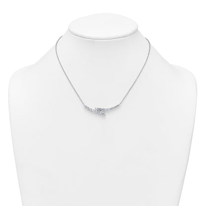 14k White Gold 14kw 3ct VS/SI+ G+ Lab Grown Necklace