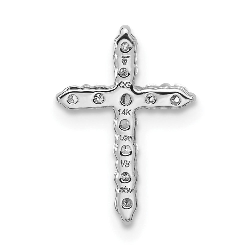 14K White Gold Certified Lab Grown Diamond Vs/si Fgh Cross Pendant