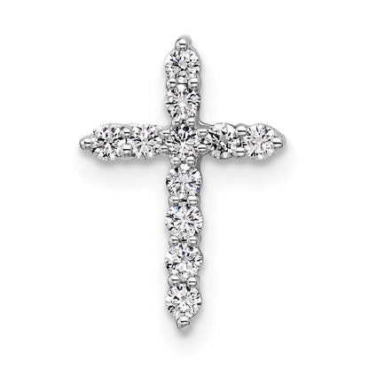 14K White Gold Certified Lab Grown Diamond Vs/si Fgh Cross Pendant