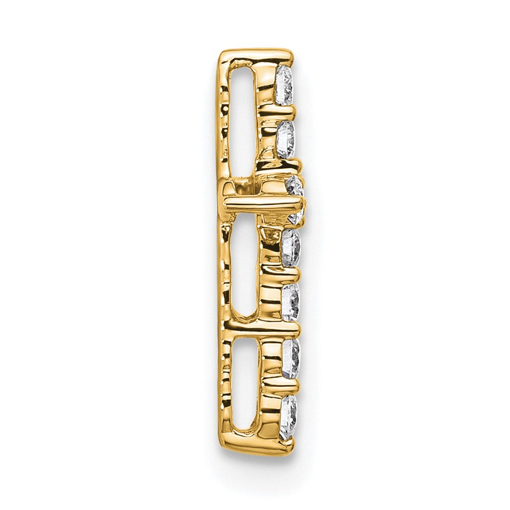 14K Yellow Gold Gold Certified Lab Grown Diamond Vs/si Fgh Cross Pendant