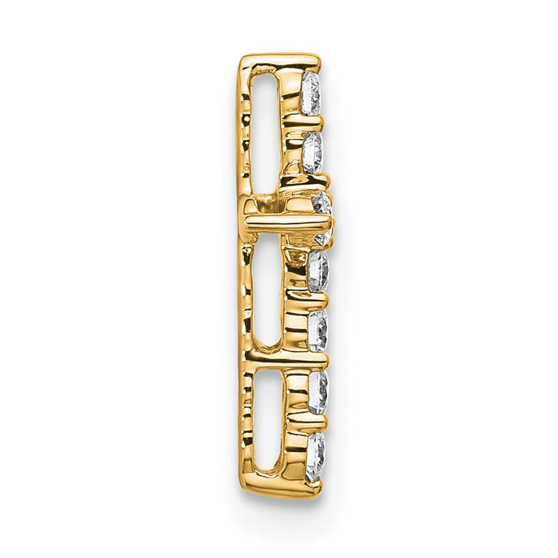 14K Yellow Gold Gold Certified Lab Grown Diamond Vs/si Fgh Cross Pendant