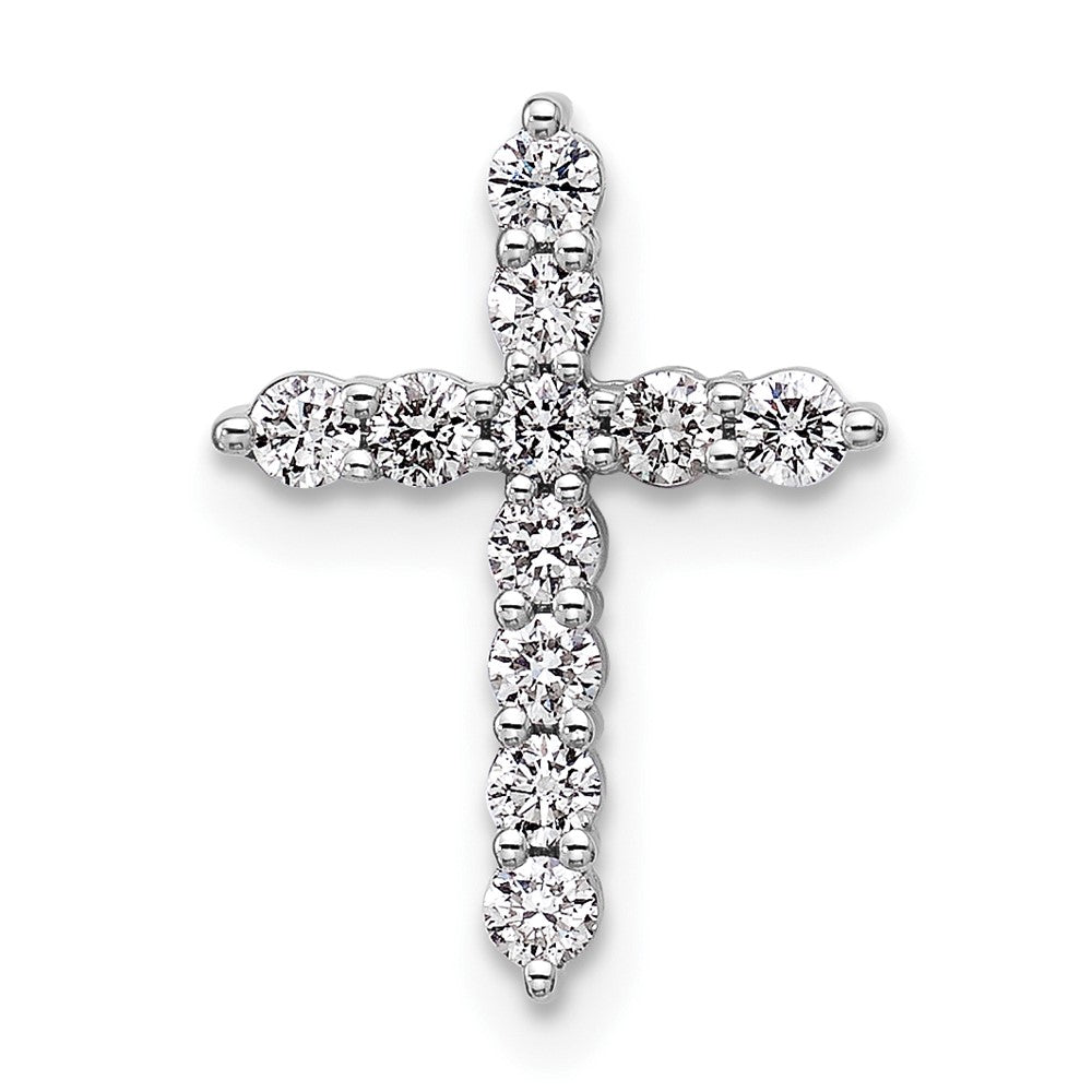 14K White Gold Certified Lab Grown Diamond Vs/si Fgh Cross Pendant