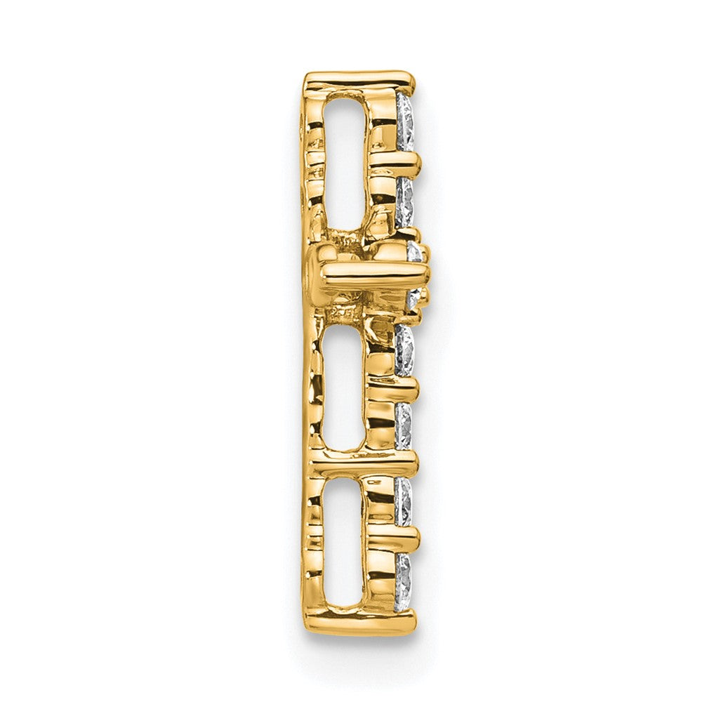 14K Yellow Gold Certified Lab Grown Diamond Vs/si Fgh Cross Pendant