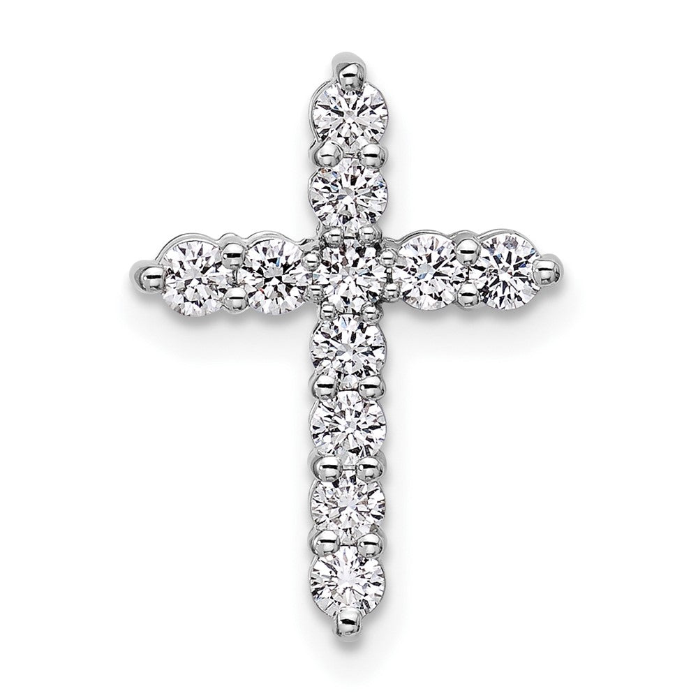 14K White Gold Certified Lab Grown Diamond Vs/si Fgh Cross Pendant
