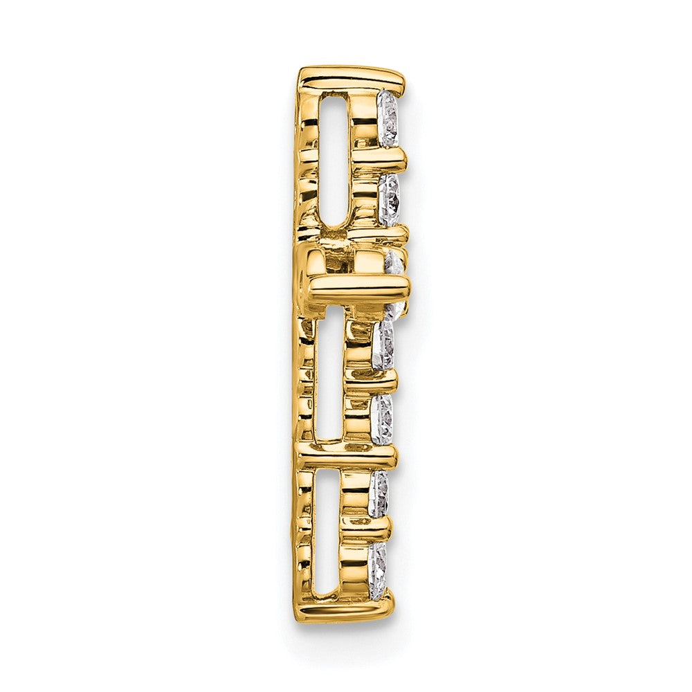 14K Yellow Gold Certified Lab Grown Diamond Vs/si Fgh Cross Pendant