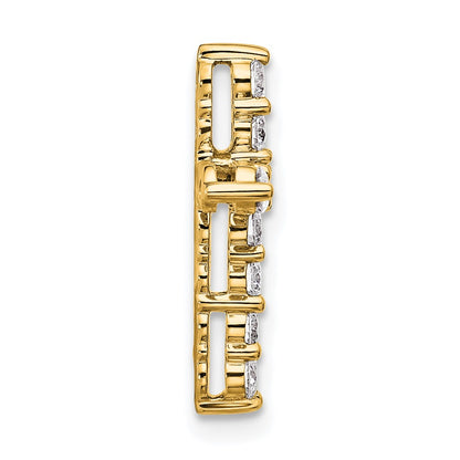14K Yellow Gold Certified Lab Grown Diamond Vs/si Fgh Cross Pendant