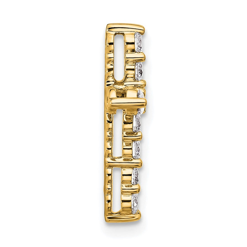 14K Yellow Gold Certified Lab Grown Diamond Vs/si Fgh Cross Pendant