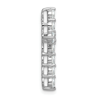14k White Gold 2 Ct. Lab Grown Diamond VS/SI+ G+ Cross Chain Slide Pendant