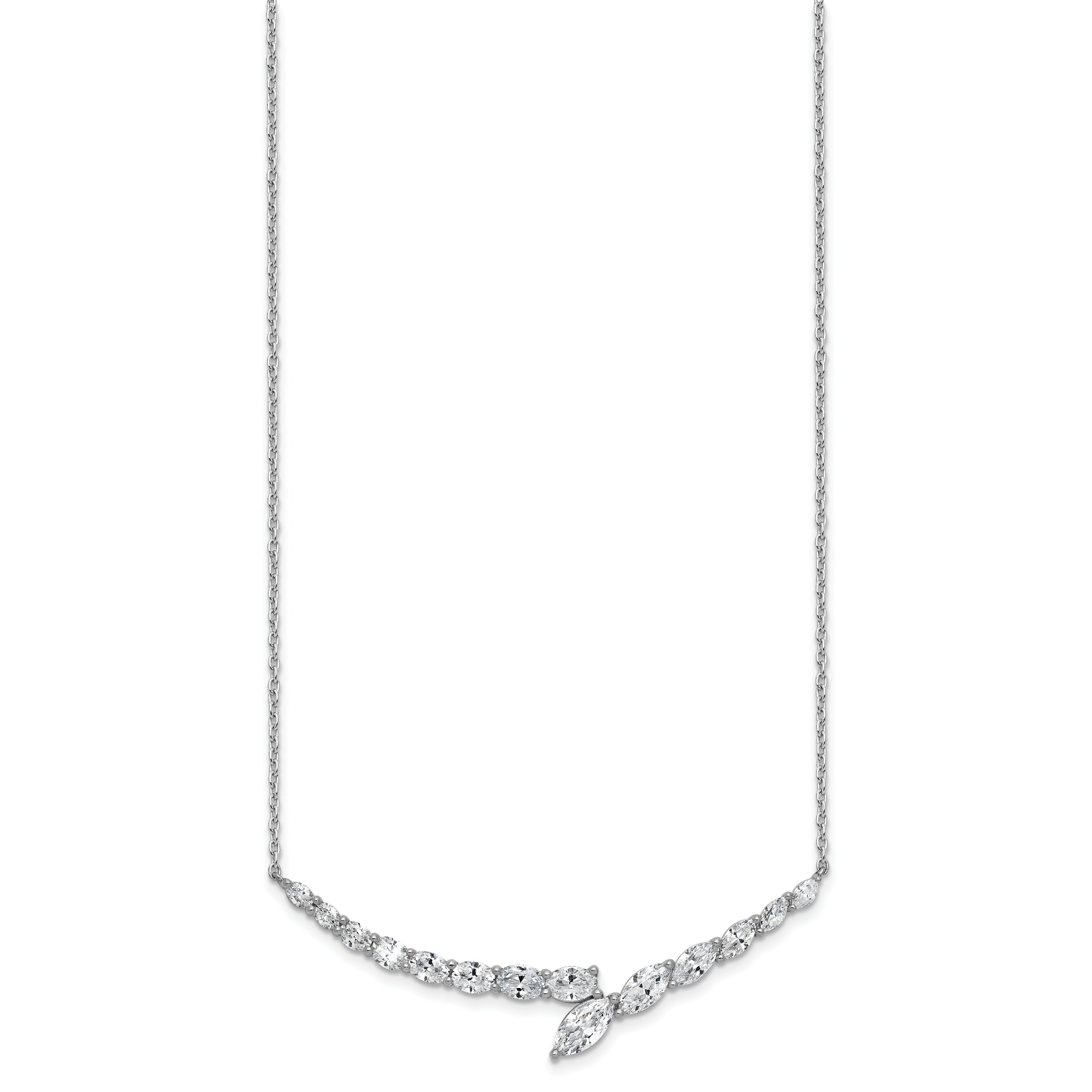 14k White Gold 4 Ct. Lab Grown Diamond VS/SI+ G+ 16 inch Necklace