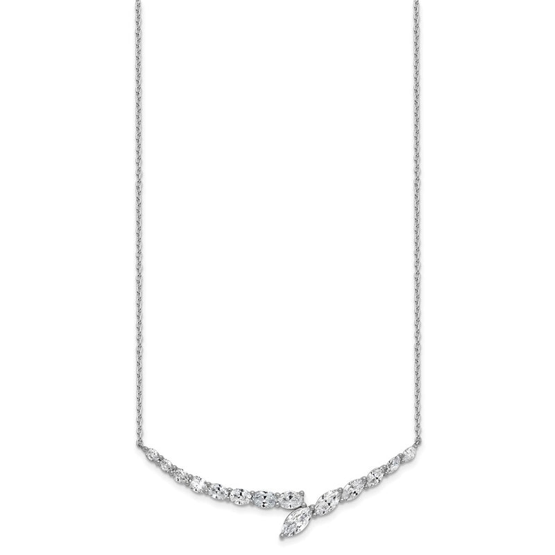 14k White Gold 4 Ct. Lab Grown Diamond VS/SI+ G+ 16 inch Necklace