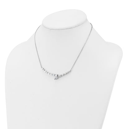 14k White Gold 4 Ct. Lab Grown Diamond VS/SI+ G+ 16 inch Necklace