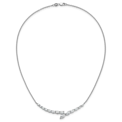 14k White Gold 4 Ct. Lab Grown Diamond VS/SI+ G+ 16 inch Necklace
