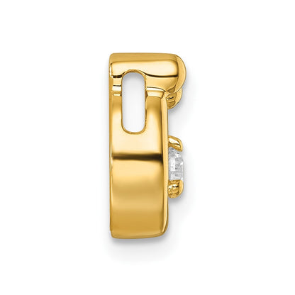 14K Yellow Gold 2 Genuine Birthstone and Dia. Mother/child Chain Slide