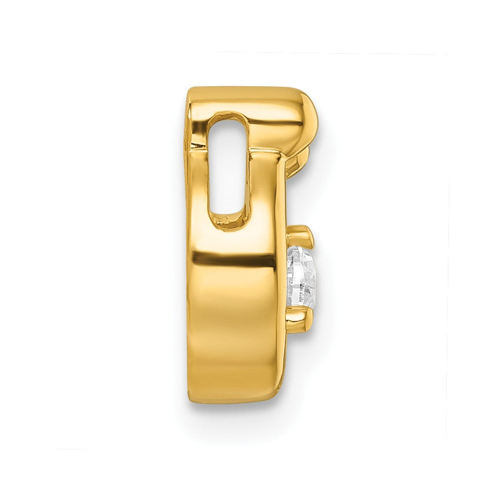 14K Yellow Gold 3 Birthstone and Dia Mother/child Chain Slide Semi-Mount