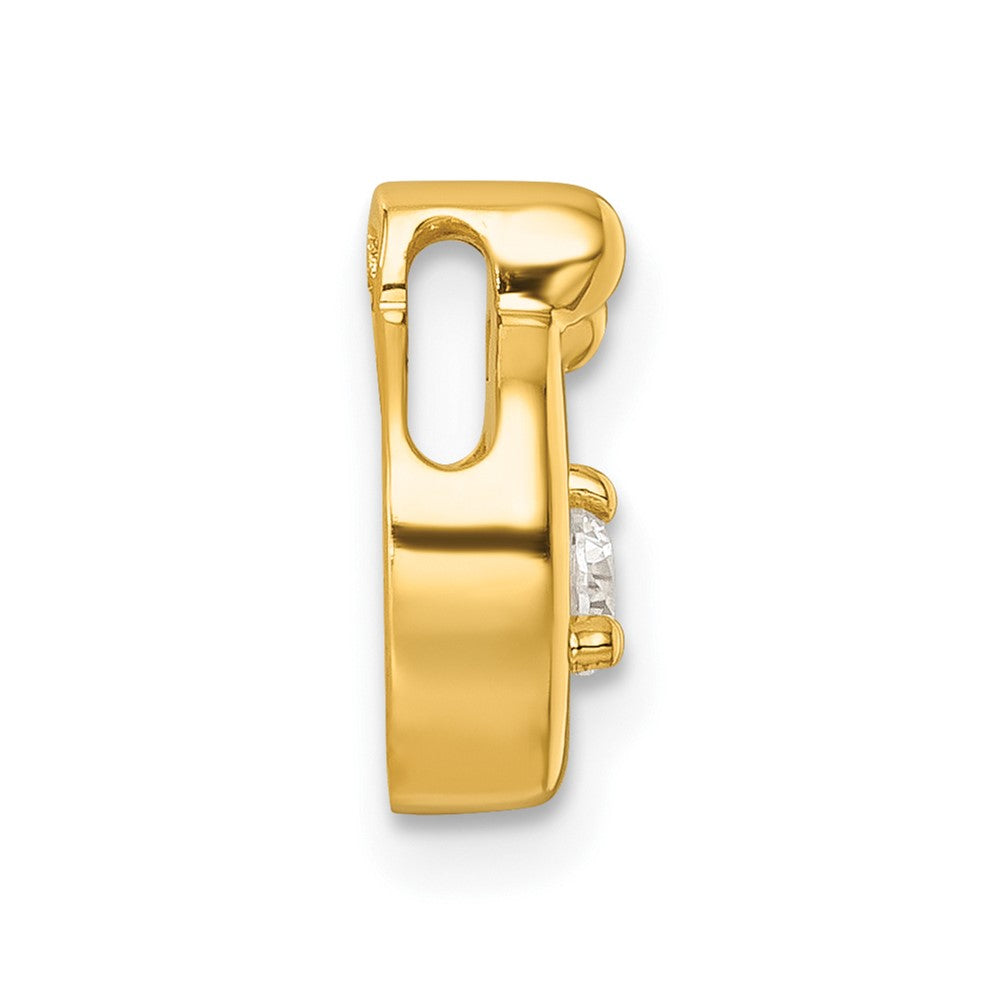 14K Yellow Gold 4 Birthstone and Dia Mother/child Chain Slide Semi-Mount