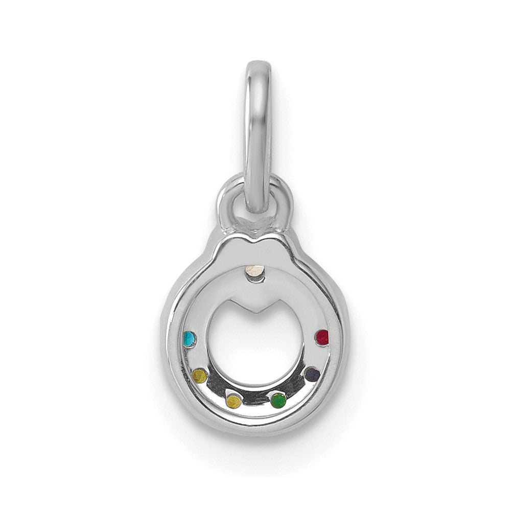 14K White Gold Wg Dia. Heart w/6 Birthstone Mother's Circle Pend Semi-Mount