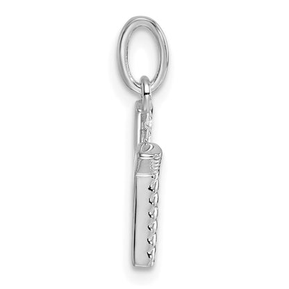 14K White Gold Twisted .05 Ct. Diamond Initial K Charm