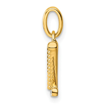 14K Yellow Gold Twisted .05 Ct. Diamond Initial Z Charm