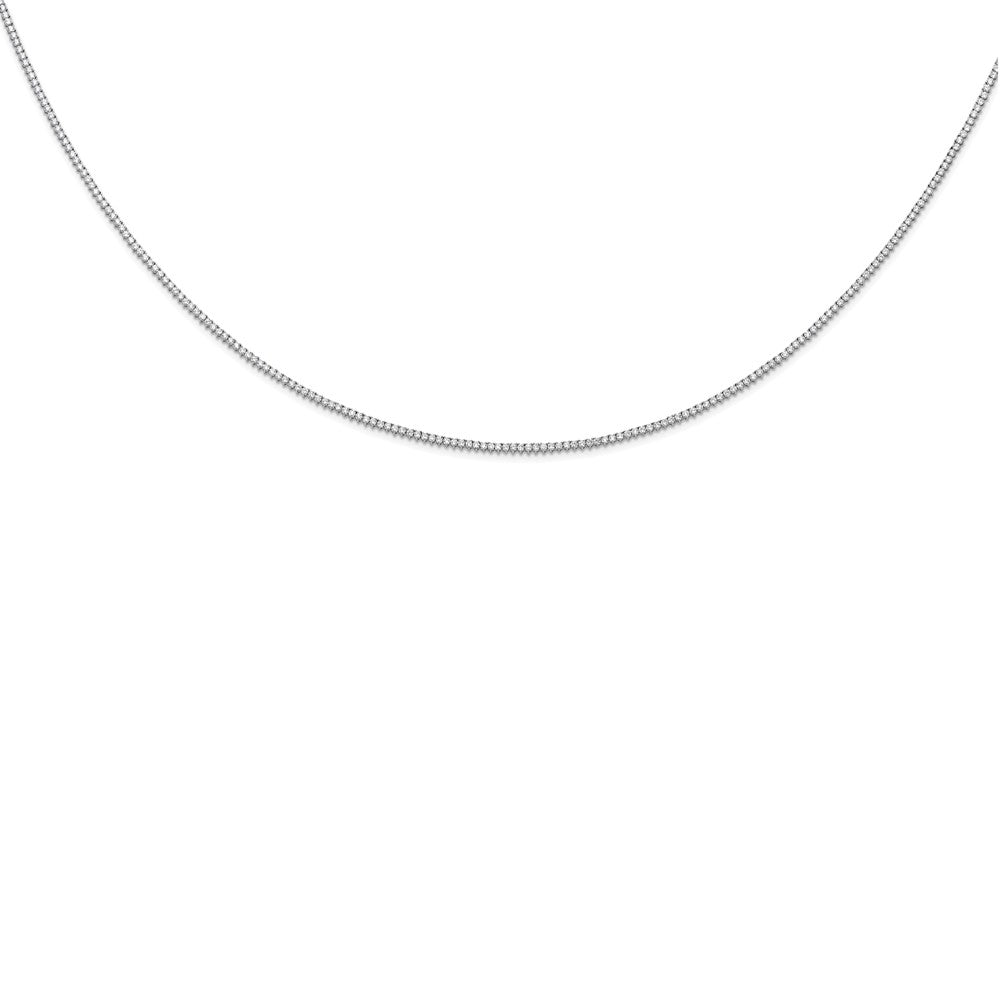 14K White Gold True Origin 8 1/10 Carat Lab Grown Diamond Vs Def 20 Inch Tennis Necklace