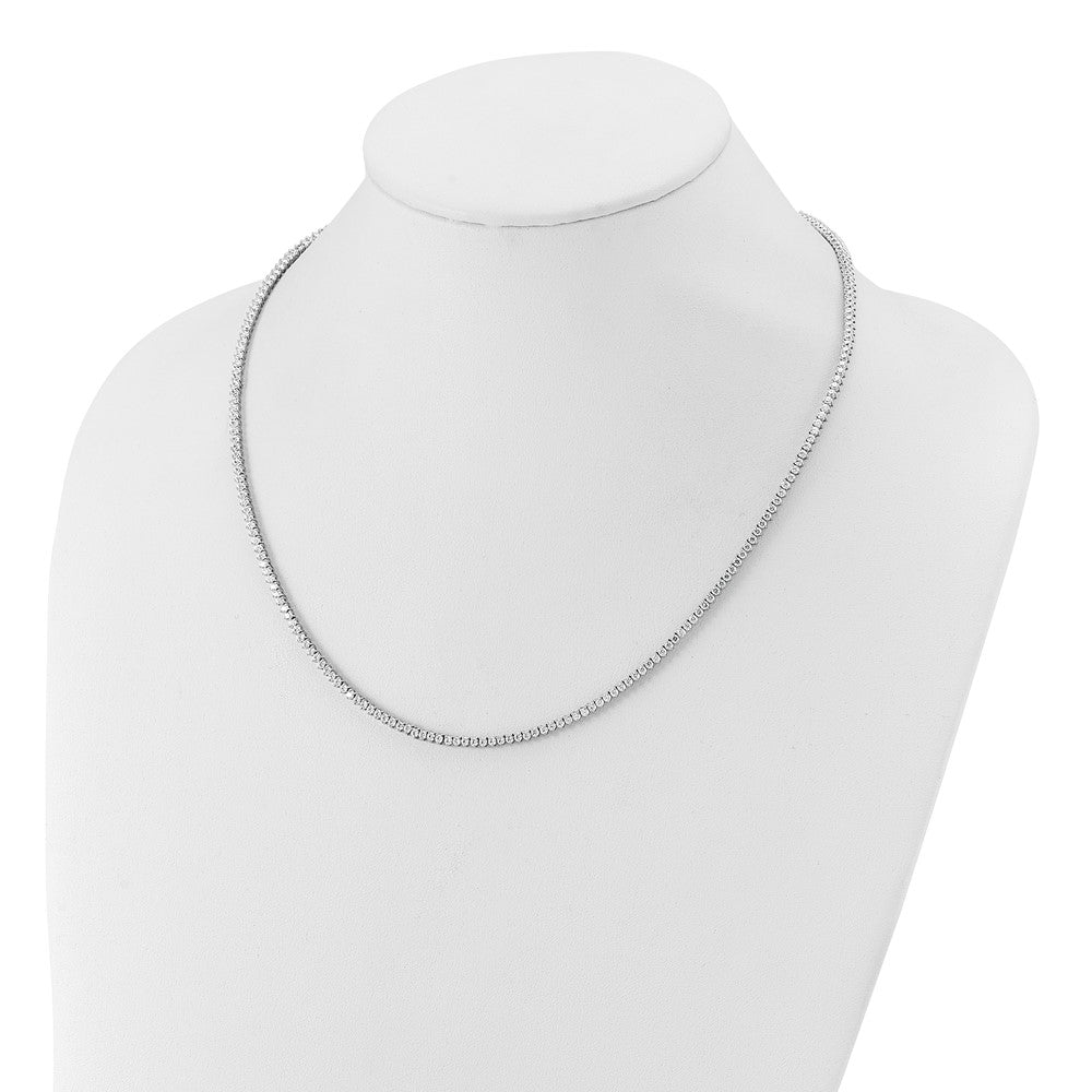 14K White Gold True Origin 8 1/10 Carat Lab Grown Diamond Vs Def 20 Inch Tennis Necklace