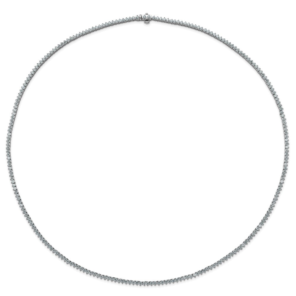 14K White Gold True Origin 8 1/10 Carat Lab Grown Diamond Vs Def 20 Inch Tennis Necklace