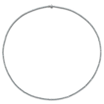 14K White Gold True Origin 8 1/10 Carat Lab Grown Diamond Vs Def 20 Inch Tennis Necklace