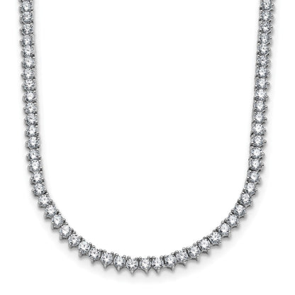 14K White Gold True Origin 8 1/10 Carat Lab Grown Diamond Vs Def 20 Inch Tennis Necklace