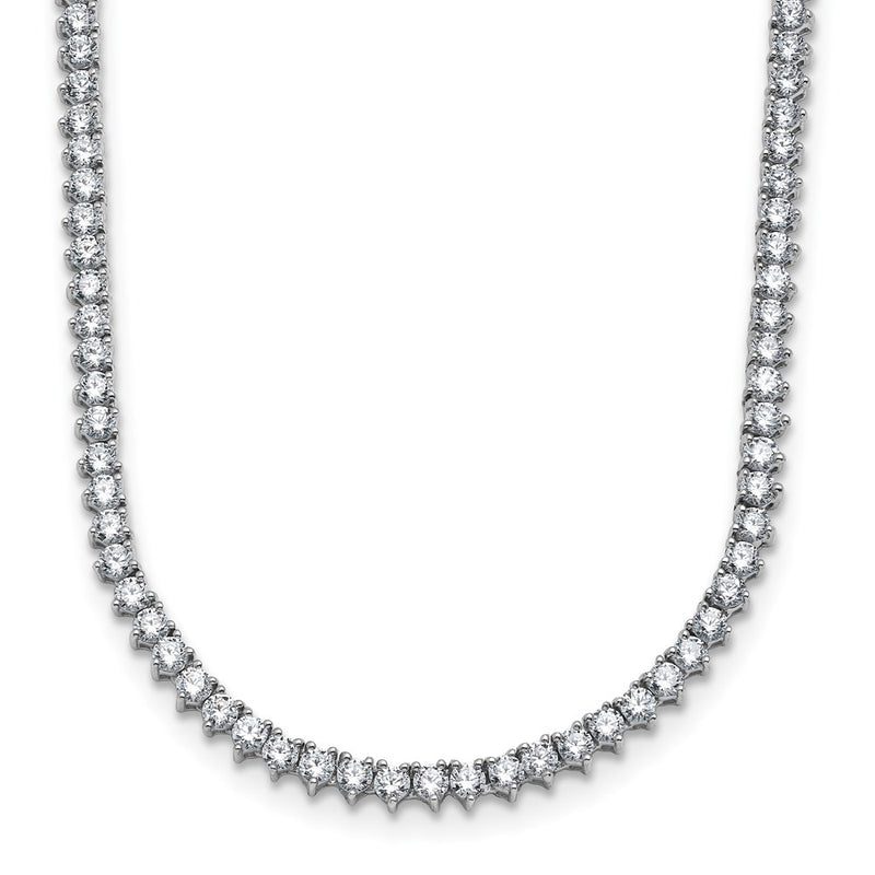 14K White Gold True Origin 8 1/10 Carat Lab Grown Diamond Vs Def 20 Inch Tennis Necklace