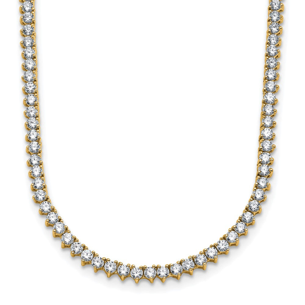 14K Yellow Gold True Origin 8 1/10 Carat Lab Grown Diamond Vs Def 20 Inch Tennis Necklace