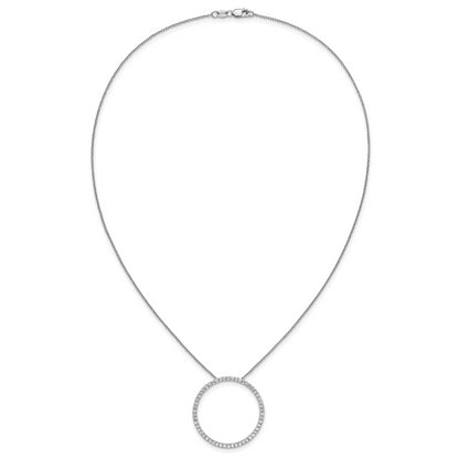 14K White Gold True Origin 1 Carat Lab Grown Diamond Vs Def 18 Inch Eternity Pendant Necklace