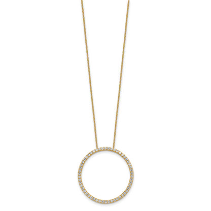 14K Yellow Gold True Origin 1 Carat Lab Grown Diamond Vs Def 18 Inch Eternity Pendant Necklace