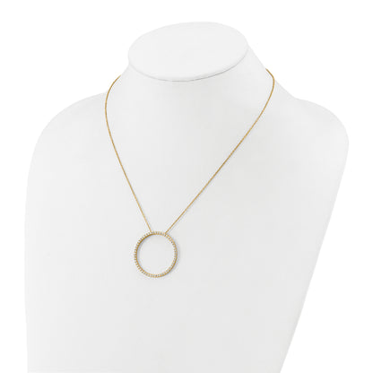 14K Yellow Gold True Origin 1 Carat Lab Grown Diamond Vs Def 18 Inch Eternity Pendant Necklace