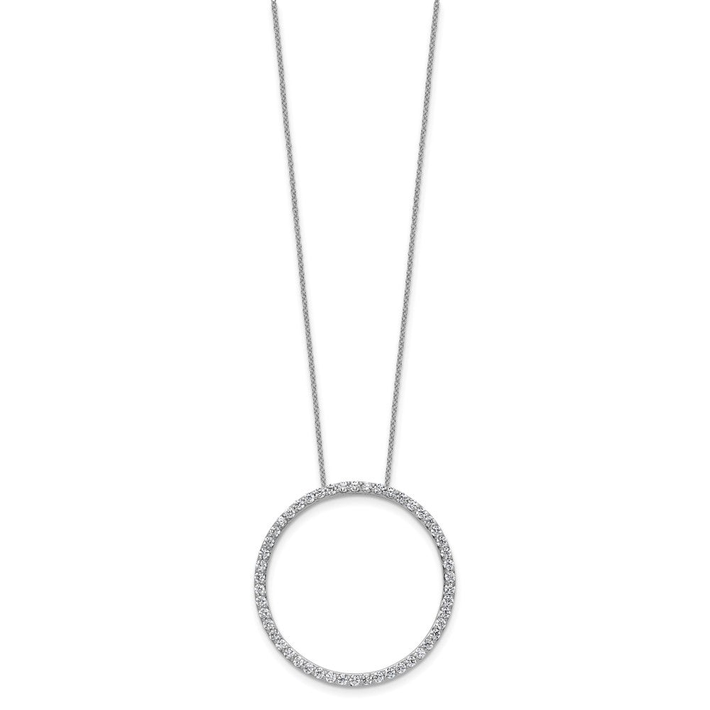 14K White Gold True Origin 1 1/2 Carat Lab Grown Diamond Vs Def 18 Inch Eternity Pendant Necklace