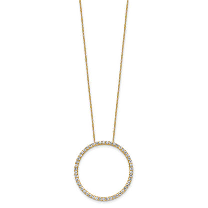 14K Yellow Gold True Origin 1 1/2 Carat Lab Grown Diamond Vs Def 18 Inch Eternity Pendant Necklace